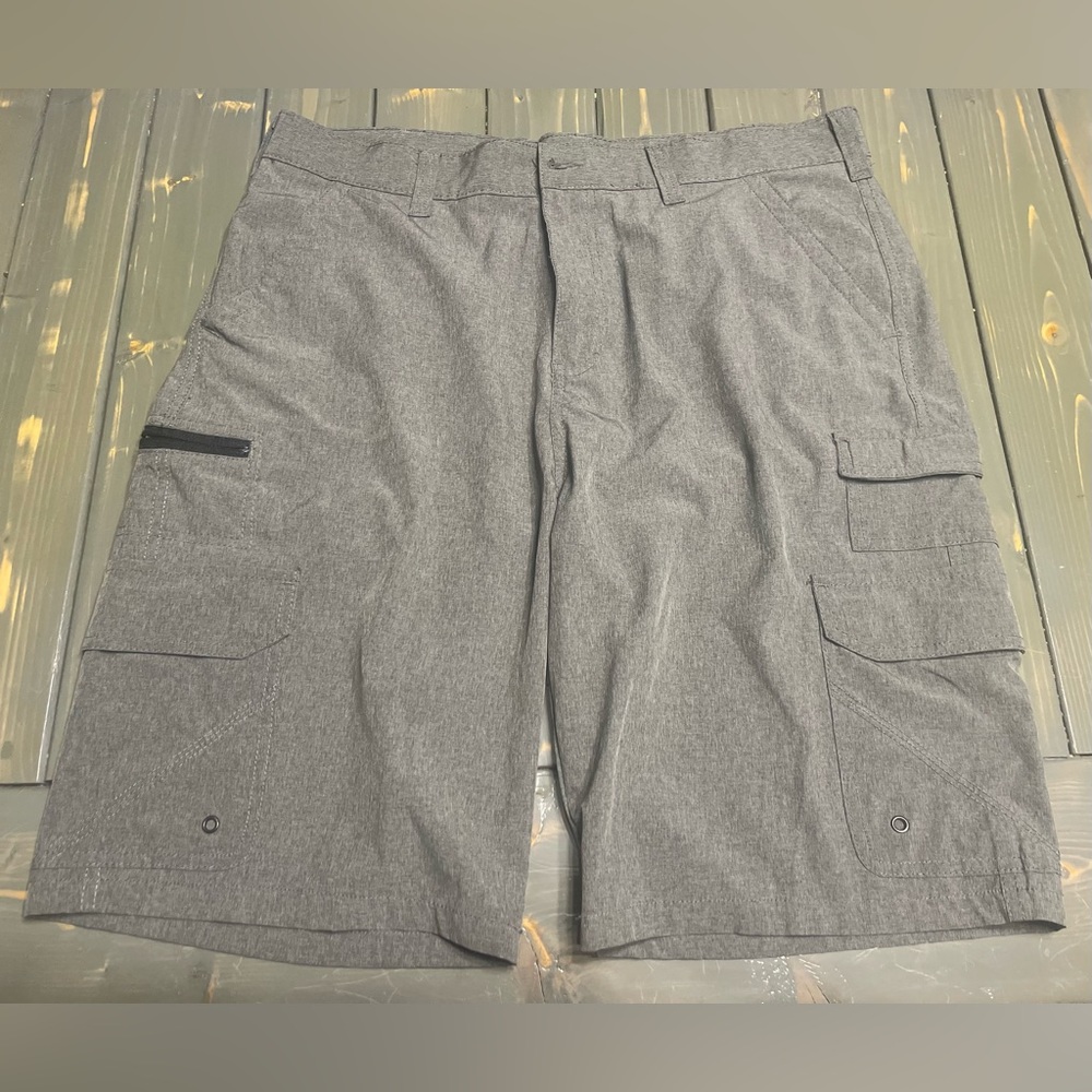 Men’s Iron Co Golf Cargo Shorts Grey Size 34